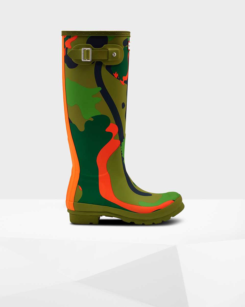 Stivali Pioggia Hunter Original Tall Rockpool Camo Donna - Verdi Camouflage | 473-989518 IT